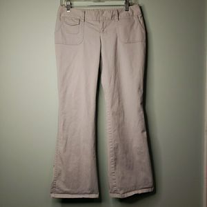 VTG London Jean Womens Chino Stretch Kate Fit Sz 4 Short Gray Low Rise Bootcut